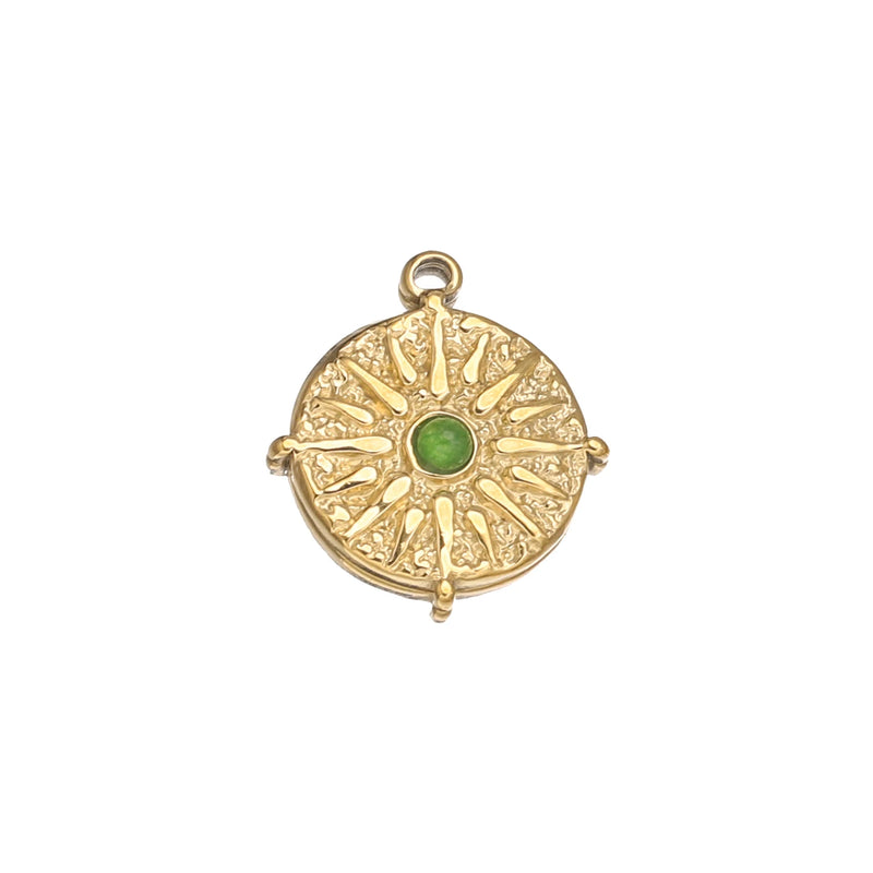 5pcs Turquoise Boho Sun Flower Earring Pendants DIY Jewelry Making