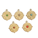 5pcs Turquoise Boho Sun Flower Earring Pendants DIY Jewelry Making