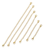 5pcs Stainless Steel Necklace Extension Chain with Lobster Clasp
