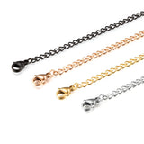 5pcs Stainless Steel Necklace Extension Chain with Lobster Clasp