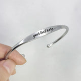 5pcs Engravable Stainless Steel Cuff Bangles for Women
