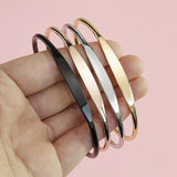 5pcs Engravable Stainless Steel Cuff Bangles for Women