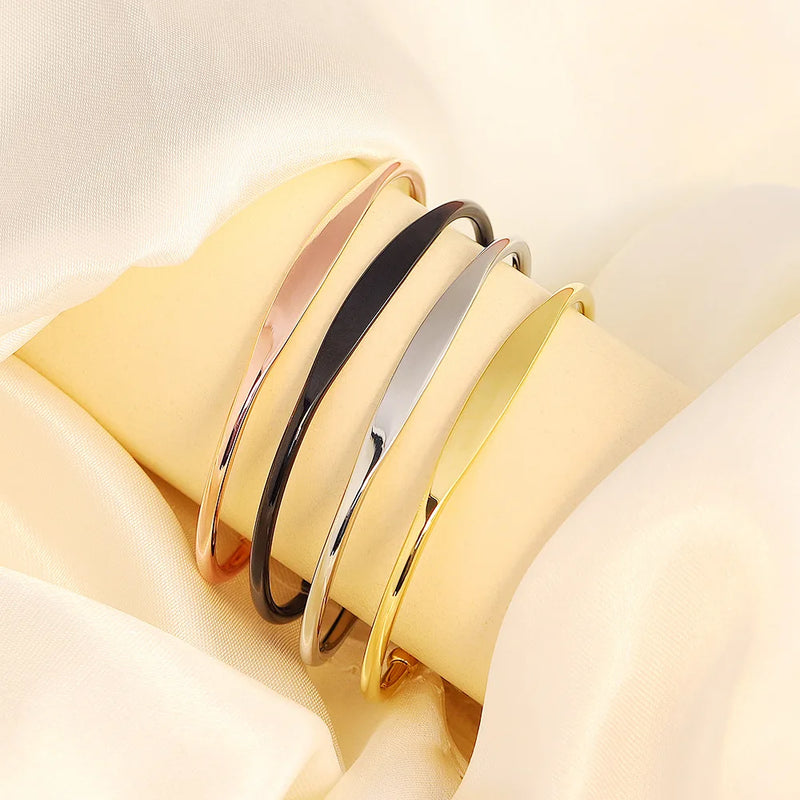 5pcs Engravable Stainless Steel Cuff Bangles for Women