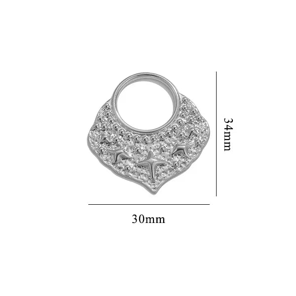 5pcs Stainless Steel PVD 18K Plated Charm Earrings Necklaces DIY Pendant Jewelry