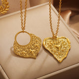 5pcs Stainless Steel PVD 18K Plated Charm Earrings Necklaces DIY Pendant Jewelry