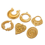 5pcs Stainless Steel PVD 18K Plated Charm Earrings Necklaces DIY Pendant Jewelry
