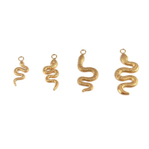 5pcs Snake Charms Pendants DIY Jewelry Making Accessories
