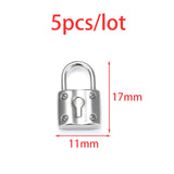 5pcs Stainless Steel Padlock pendants Jewelry Making DIY Charms
