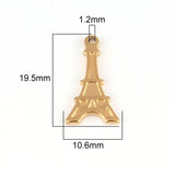 5pcs Tower Charms Stainless Steel Pendants DIY Accessories
