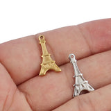 5pcs Tower Charms Stainless Steel Pendants DIY Accessories