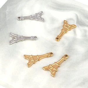 5pcs Tower Charms Stainless Steel Pendants DIY Accessories