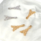 5pcs Tower Charms Stainless Steel Pendants DIY Accessories