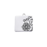 5pcs Stainless Steel Flower Pendant for Necklace Making