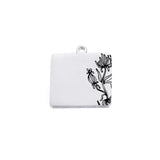 5pcs Stainless Steel Flower Pendant for Necklace Making