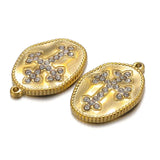 5pcs Rhinestone Oval Pendant Charms for DIY Jewelry Making