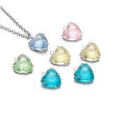 5pcs Heart Gemstone Charms Pendants for Earrings Necklace Making