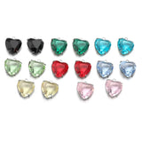 5pcs Heart Gemstone Charms Pendants for Earrings Necklace Making