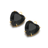 5pcs Heart Gemstone Charms Pendants for Earrings Necklace Making