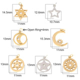 5pcs Stainless Steel Star Charms DIY Jewelry Making Components