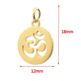 5pcs Stainless Steel Sunflower OM TaiChi Earrings Pendants Charms