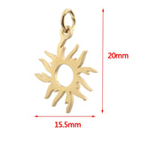 5pcs Stainless Steel Sunflower OM TaiChi Earrings Pendants Charms