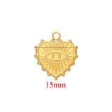 5pcs Stainless Steel Eyes Pendant Charms for Jewelry Making