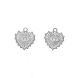 5pcs Stainless Steel Eyes Pendant Charms for Jewelry Making