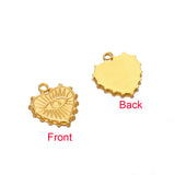 5pcs Stainless Steel Eyes Pendant Charms for Jewelry Making