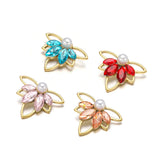 5pcs Stainless Steel Flower Charms for Jewelry Making