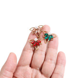5pcs Stainless Steel Flower Charms for Jewelry Making
