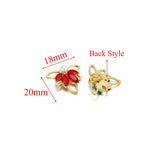 5pcs Stainless Steel Flower Charms for Jewelry Making