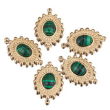 5pcs Teardrop Charms Natural Stone Pendants for Necklace Making
