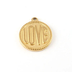 5pcs Stainless Steel Round Pendant Charms for DIY Jewelry Making