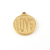 5pcs Stainless Steel Round Pendant Charms for DIY Jewelry Making