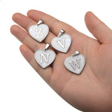 5pcs Stainless Steel A-Z Letter Charms for DIY Jewelry Making