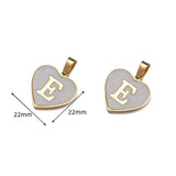 5pcs Stainless Steel A-Z Letter Charms for DIY Jewelry Making