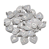 5pcs Stainless Steel A-Z Letter Charms for DIY Jewelry Making
