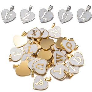 5pcs Stainless Steel A-Z Letter Charms for DIY Jewelry Making