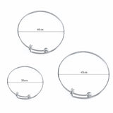 5pcs Stainless Steel Wire Bracelets For DIY Charm Bangle Jewelry