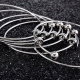 5pcs Stainless Steel Wire Bracelets For DIY Charm Bangle Jewelry