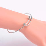 5pcs Stainless Steel Wire Bracelets For DIY Charm Bangle Jewelry