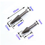 5pcs Steel Rotary Rasp Files Milling Cutter Burrs Bits 6mm Shank