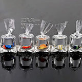 5pcs Coral Fish Resin Bag Charms for DIY Jewelry Making