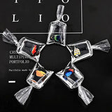 5pcs Coral Fish Resin Bag Charms for DIY Jewelry Making