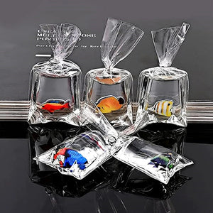 5pcs Coral Fish Resin Bag Charms for DIY Jewelry Making