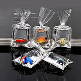 5pcs Coral Fish Resin Bag Charms for DIY Jewelry Making