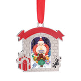 5pcs Sublimation Christmas Pendants Metal Ornaments Xmas Tree Decor for Home