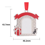 5pcs Sublimation Christmas Pendants Metal Ornaments Xmas Tree Decor for Home
