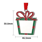 5pcs Sublimation Christmas Pendants Metal Ornaments Xmas Tree Decor for Home