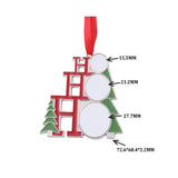 5pcs Sublimation Christmas Pendants Metal Ornaments Xmas Tree Decor for Home